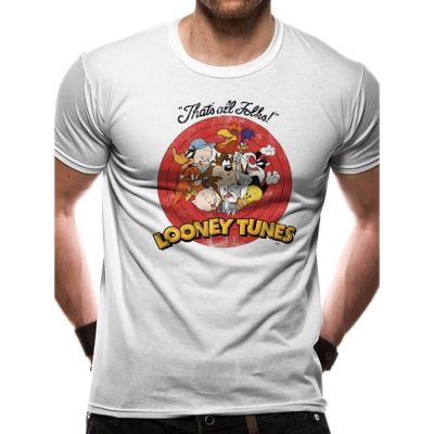 Rétro Looney Tunes hommes Logo T-shirt blanc: XX Large