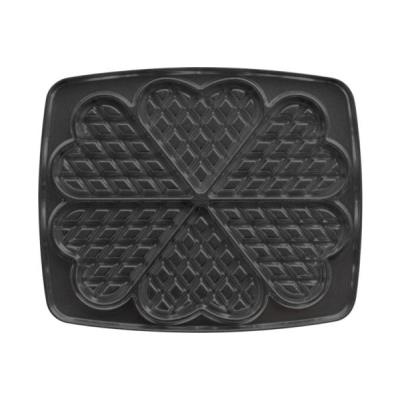 Jeu de plaques Super 2 Antiadhésives Lagrange pour 6 gaufres cœur 030522 Noir
