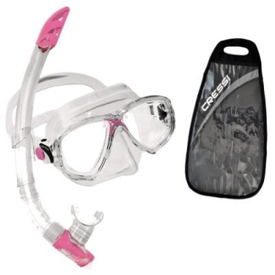 Cressi marea vip dm100054 kit de plongée (masque et tuba) rose