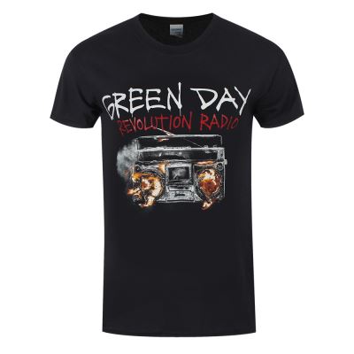 Green Day T-Shirt Revolution Radio Cover Homme Noir