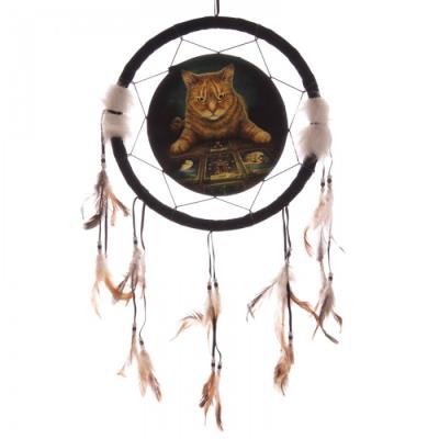 Attrape-rêves Chat diseur de bonaventure par Lisa Parker 33 cm