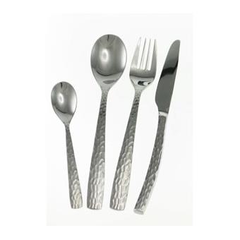 Ménagere 24 pieces facette acier inox martelé - 1