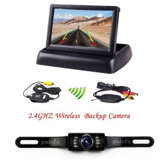 Acheter Podofo – rétroviseur de voiture sans fil, 4.3 pouces, caméra de  recul, vidéo HD, système de stationnement à Vision nocturne LED, style  automobile