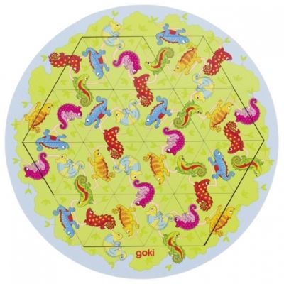Goki Jigsaw bois caméléon 24 feuilles