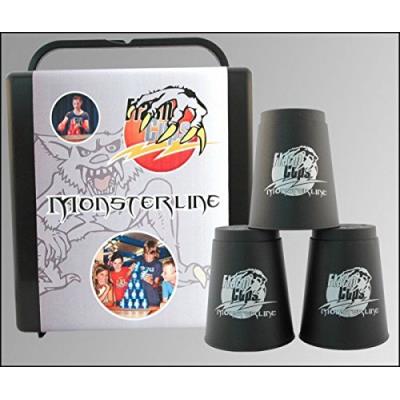 Flash cups 1017 - speed stacking?: avec lunch box et dvd, lot de 12, noir