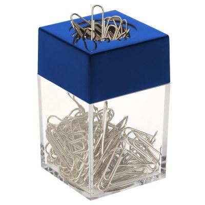 Porte-clips magnetique bleu 42x70 mm