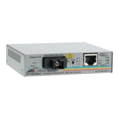 Allied Telesis AT FS238B/1 - glasvezel mediaconverter - Ethernet, Fast Ethernet
