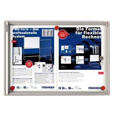 Franken fsa2 panneau daffichage x-tra line 2 x a4 avec portes battantes blanc 51 x 37 x 3,5 cm