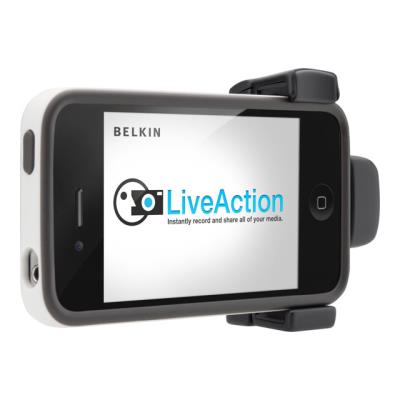 Belkin LiveAction Camera Grip - Greep voor mobiele telefoon - voor Apple iPhone 3G, 3GS, 4, 4S