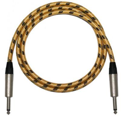 Designacable Neutrik NP2X Câble jack de guitare à longueur réglable 2 m Vintage Braid