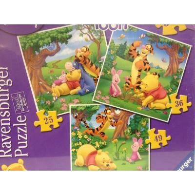 Puzzle 25 Pièces : Winnie l'Ourson dans la forêt, Ravensburger