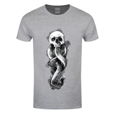 Harry Potter T-Shirt Dark Arts Snake Homme Gris - Taille L