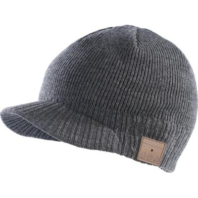 Bonnet à visière Bluetooth avec micro-casque intégré - gris