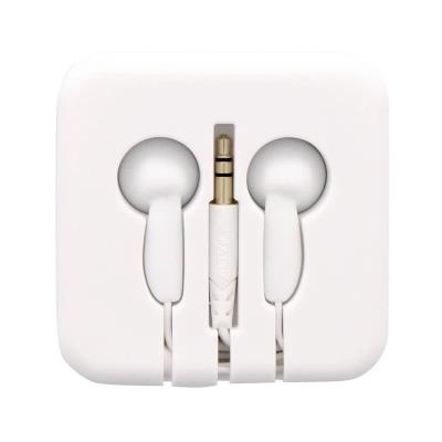 Tnb pocket - écouteurs boutons avec étui enrouleur en silicone - blanc