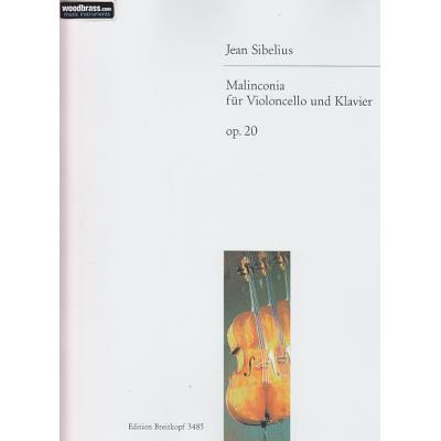 Partitions classique EDITION BREITKOPF SIBELIUS J. - MALINCONIA OP. 20 - VIOLONCELLE, PIANO Violoncelle
