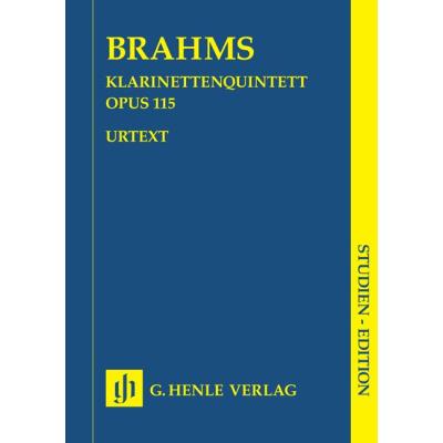 Partitions classique HENLE VERLAG BRAHMS J. - CLARINET QUINTET IN B MINOR OP. 115 FOR CLARINET, 2 VIOLINS, VIOLA AND VIOLONCELLO Musique de chambre