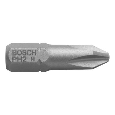 Lot De 100 Embouts De Vissage Extra-Dur Phillips Ph2 à Queue 6 Pans Mâle 1/4' Longueur 25 Mm Bosch 2607001514