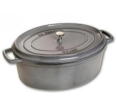 Staub - Cocotte ovale grise graphite 17 cm 1 L