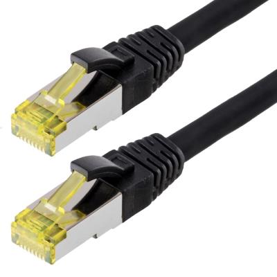 Patchcable s ftp (pimf) cat 6a noir 0,5m - patchcable avec schmalem knickschutz helos 118162