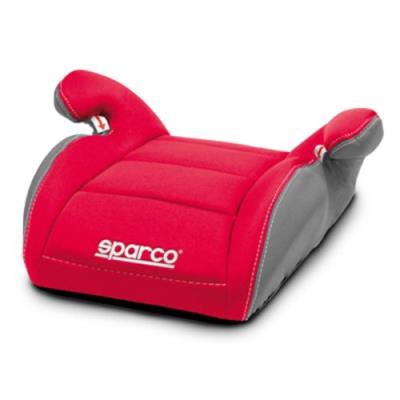 Rehausseur siã©ge auto groupe 2-3 enfants booster sparco rouge / gris matelassã© 3 cm