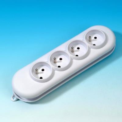 Profile-bloc multiprise sans fil pcn260, 4 socles, blanc ,