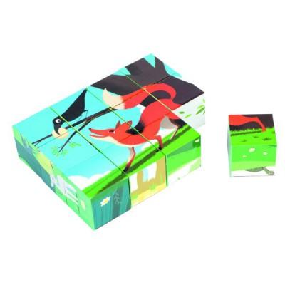 Janod - Puzzle Cubes - 12 Cubes : Kubkid : Les Contes