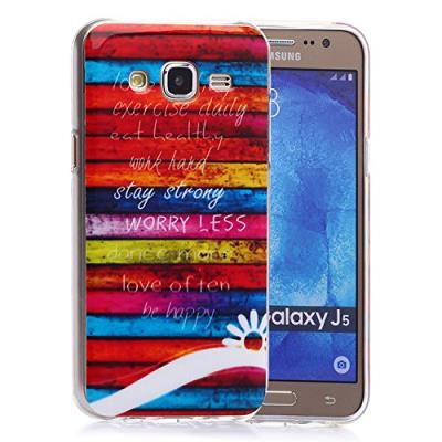 Tinxi 71417 Coque de Protection en Silicone Antichoc pour Samsung Galaxy J5 Motif Graffiti Mur Multicolore