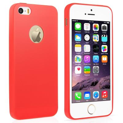 Coque Silicone Couleurs IPHONE SE APPLE Mat Ultra Mince Protection Gel Souple Housse Etui (ROUGE)