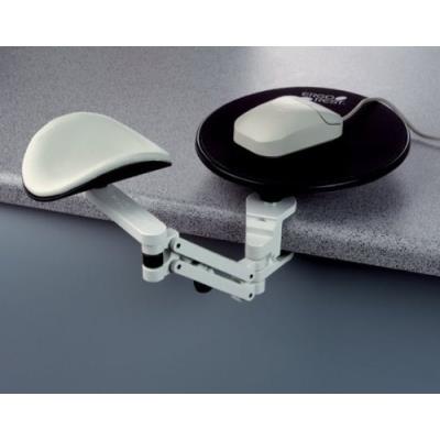 Ergorest repose-bras avec tapis de souris pour une épaisseur de table de 15 à 43 mm armature et reposoir gris 350000