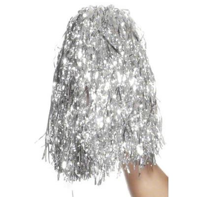 Pompon argent métallique Taille Unique