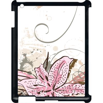 Coque pour apple ipad 3 lily with grunge floral