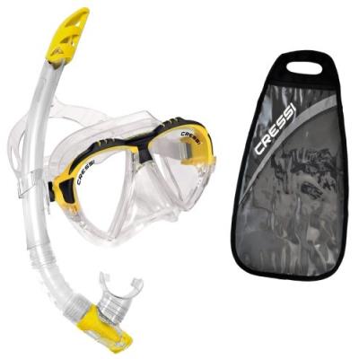 Cressi matrix and gamma kit masque tuba jaune