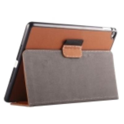 Ipad Air 2:Coque Housse Cuir (PU) Marron Texture Tissus