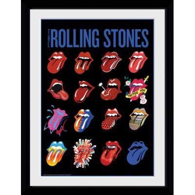 Photographie encadree The Rolling Stones Tongues 30 x 40 cm