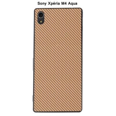 Coque Sony Xpéria M4 Aqua - Carbone couleur Toasted Almond