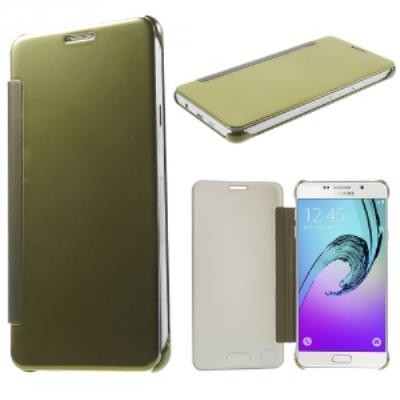 Etui Clear-View Galaxy A7-2016 avec rabat translucide coloris gold