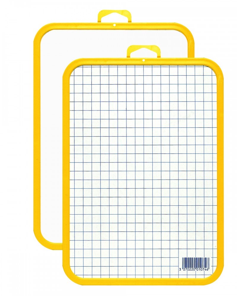 Ardoise double-face 19 x 26 cm Bic Jaune Jaune