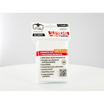 Ultra Pro - Ultimate Guard 60 pochettes Supreme Sleeves format japonais Blanc Mat