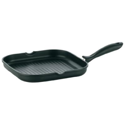 KELA 15156 KERROS POÊLE GRILL CARRÉ ALUMINIUM ARGENT 28 X 28 X 4 CM