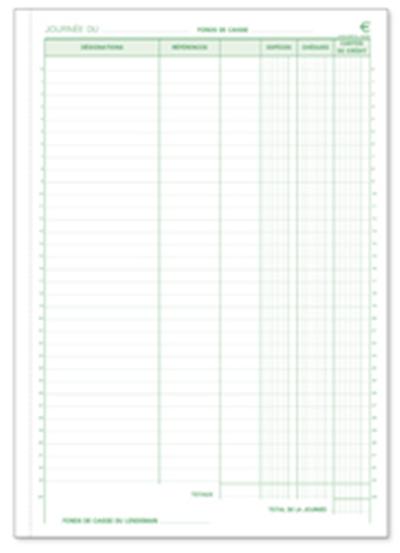 Manifold Exacompta 50 feuillets Encaissements 29,7x21cm Dupli
