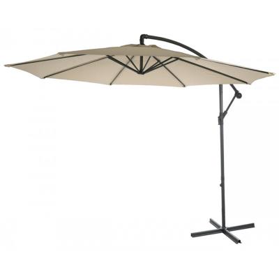 Parasol coloris crème sans support - Dim : H 235 x L 360 x P 295 cm -PEGANE-