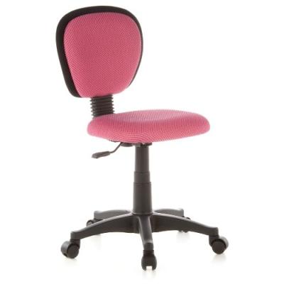 hjh office 670100 siège de bureau enfant pivotant kiddy top tissu maille (3d) rose 100% polyester