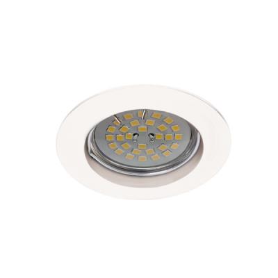 Luminaire encastrable BASIC rond fixe blanc.