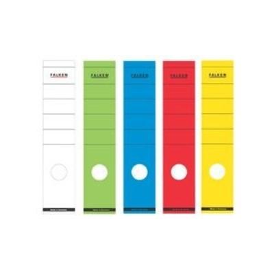 Falken - etiquettes de dos pour classeur, longue, large, blancautocollantes, en papier, (h)290 x (l)60 mm contenu: 10 étiquettes