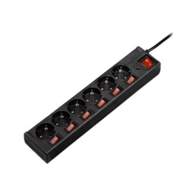 Hama 6-Way Power Strip with Switch and Child Protection - coupe-circuit