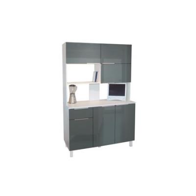 LOVA Buffet cuisine 120 cm gris haute brillance