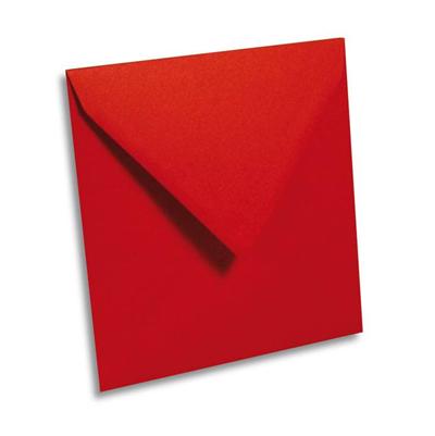 Paquet de 20 enveloppes Pollen 165x165mm Rouge Groseille 120g