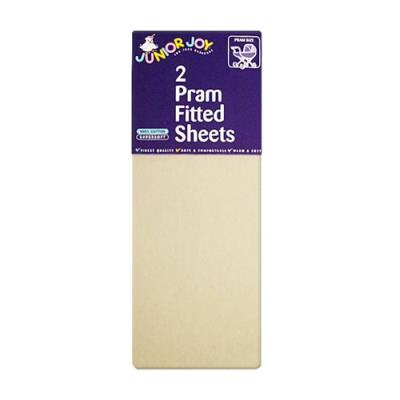 Junior joy pram fitted sheet (cream)