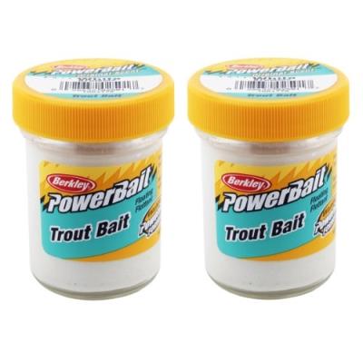 Berkley powerbait pâte appât biodégradable pour truites marshmellow twin pack 50 g