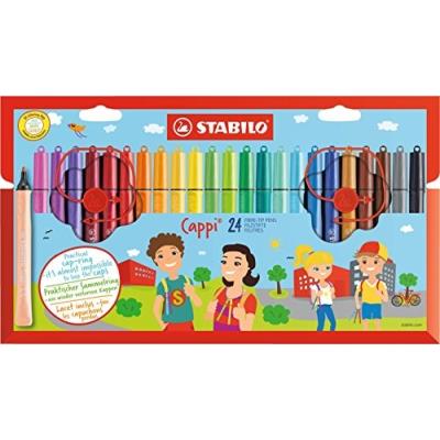 STABILO Cappi Boîte carton de 24 feutres couleurs assorties - vue 3